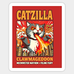 Catzilla Sticker